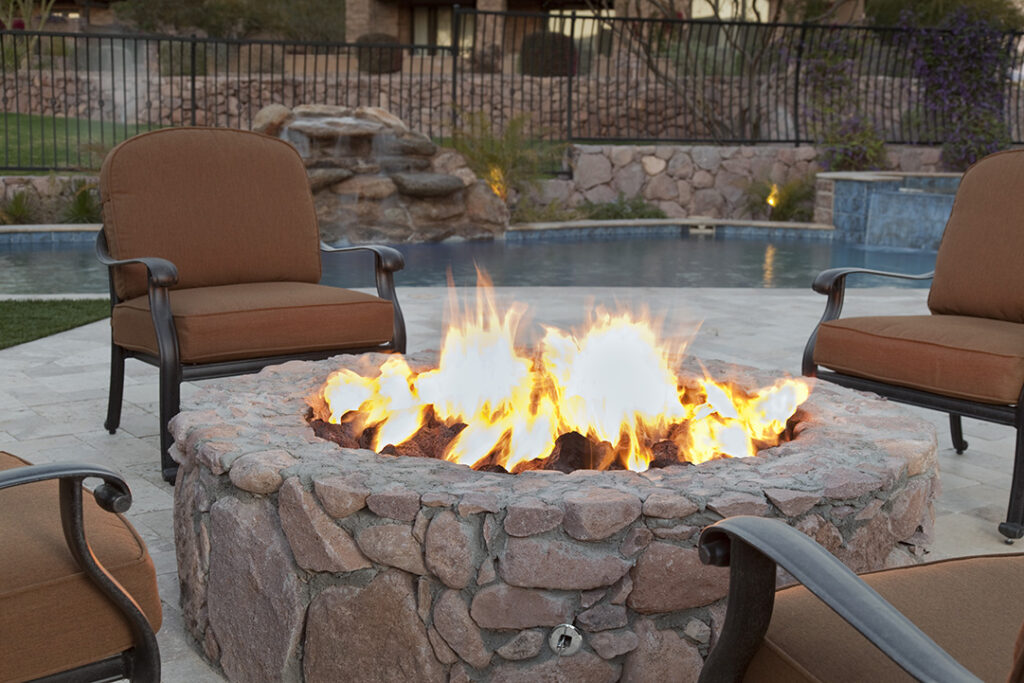 Backyard Fireplace